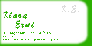 klara erni business card